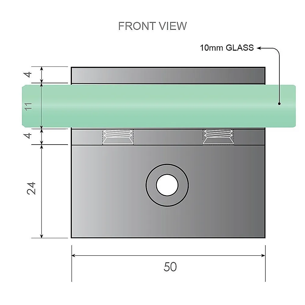 100x100cm Double Door Corner Shower Screen with Black Brackets and SS Hinges, Round Knob Handle