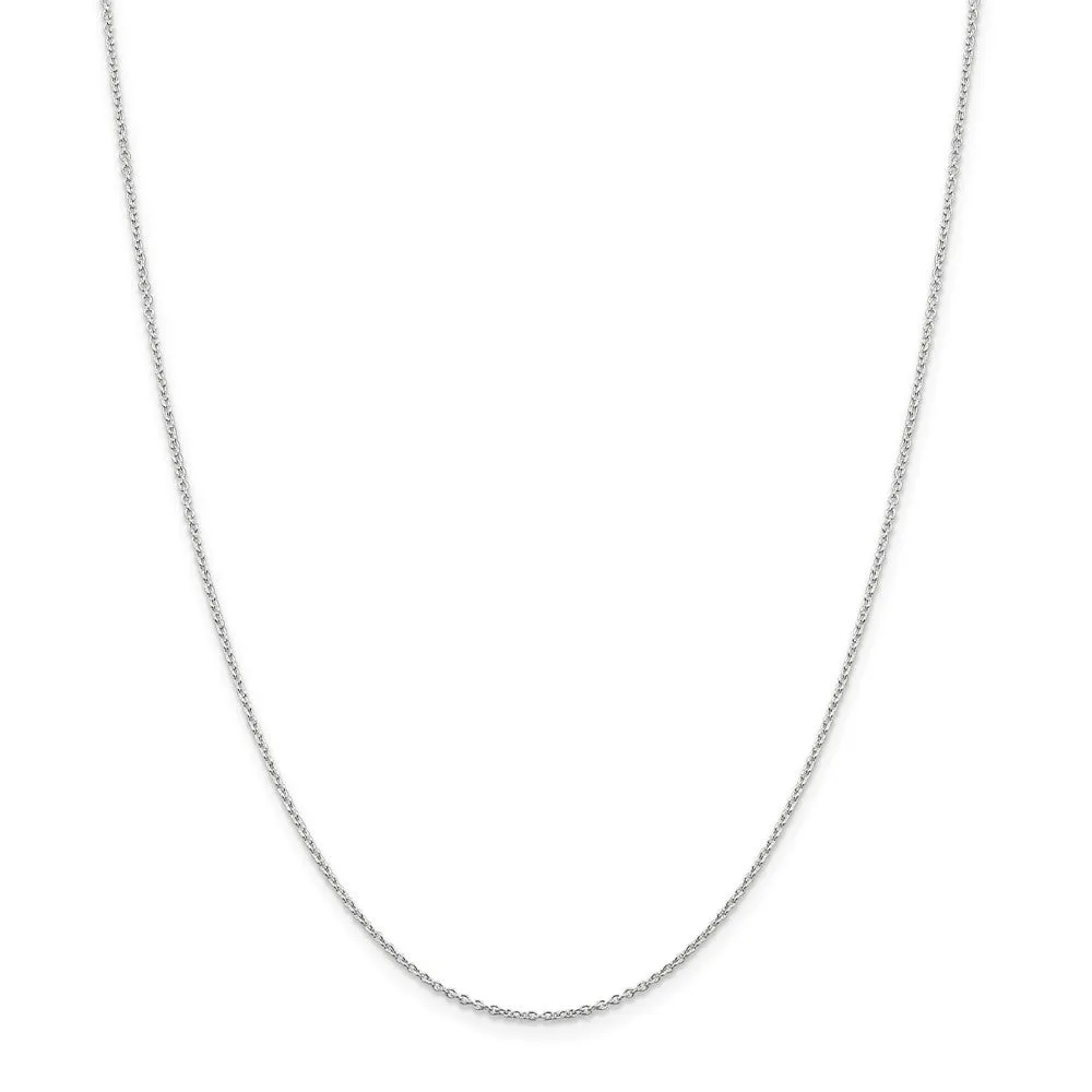 1.25mm, Sterling Silver Classic Solid Cable Chain Necklace