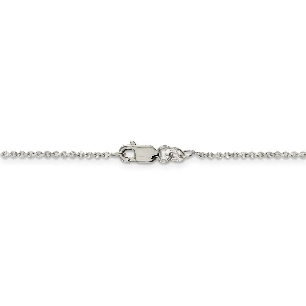 1.25mm, Sterling Silver Classic Solid Cable Chain Necklace