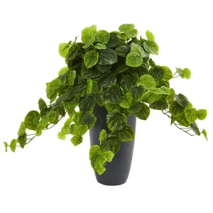 26"  Peperomia Artificial Plant in Decorative Planter (Real Touch)