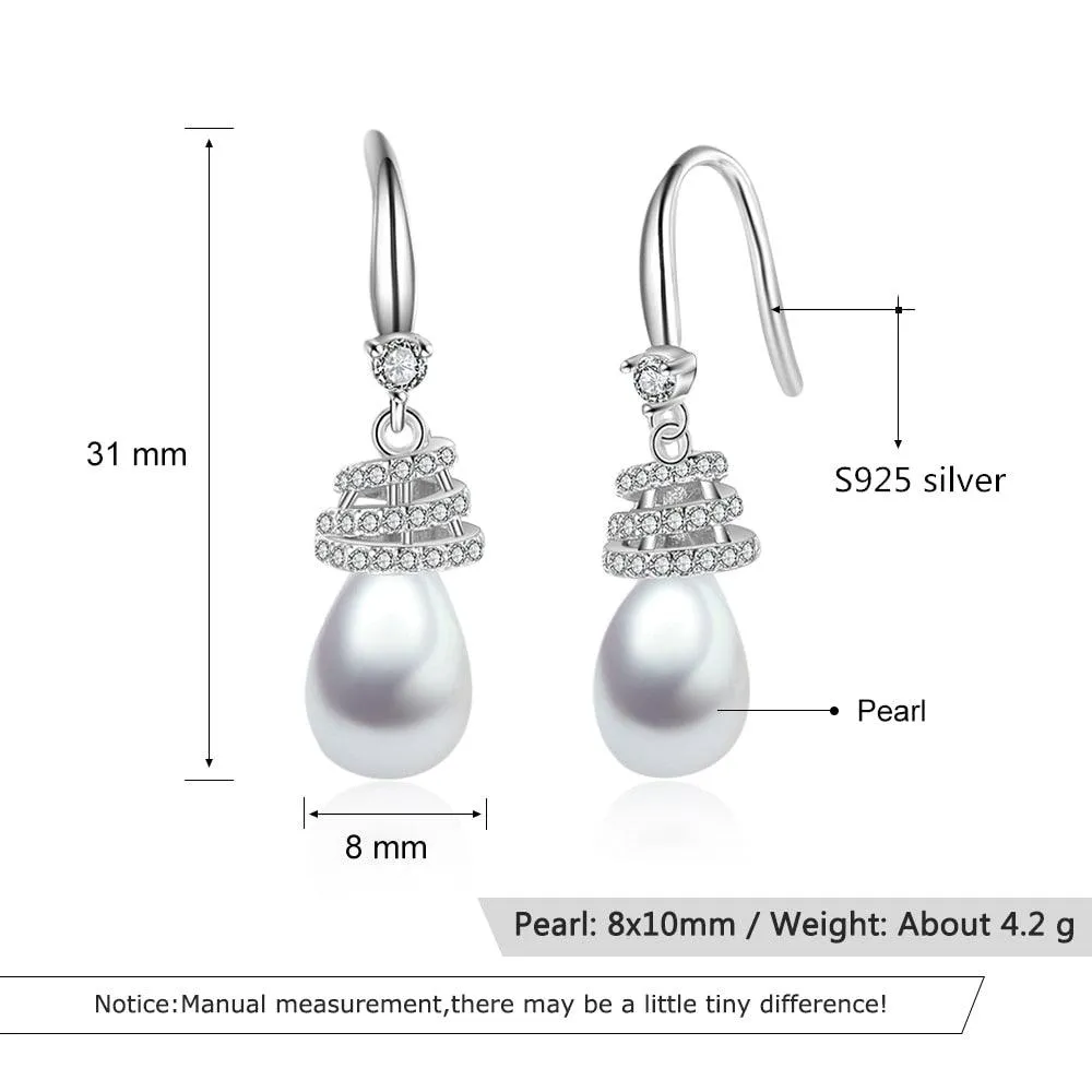 925 Sterling Silver Hook Earrings Drop Earrings