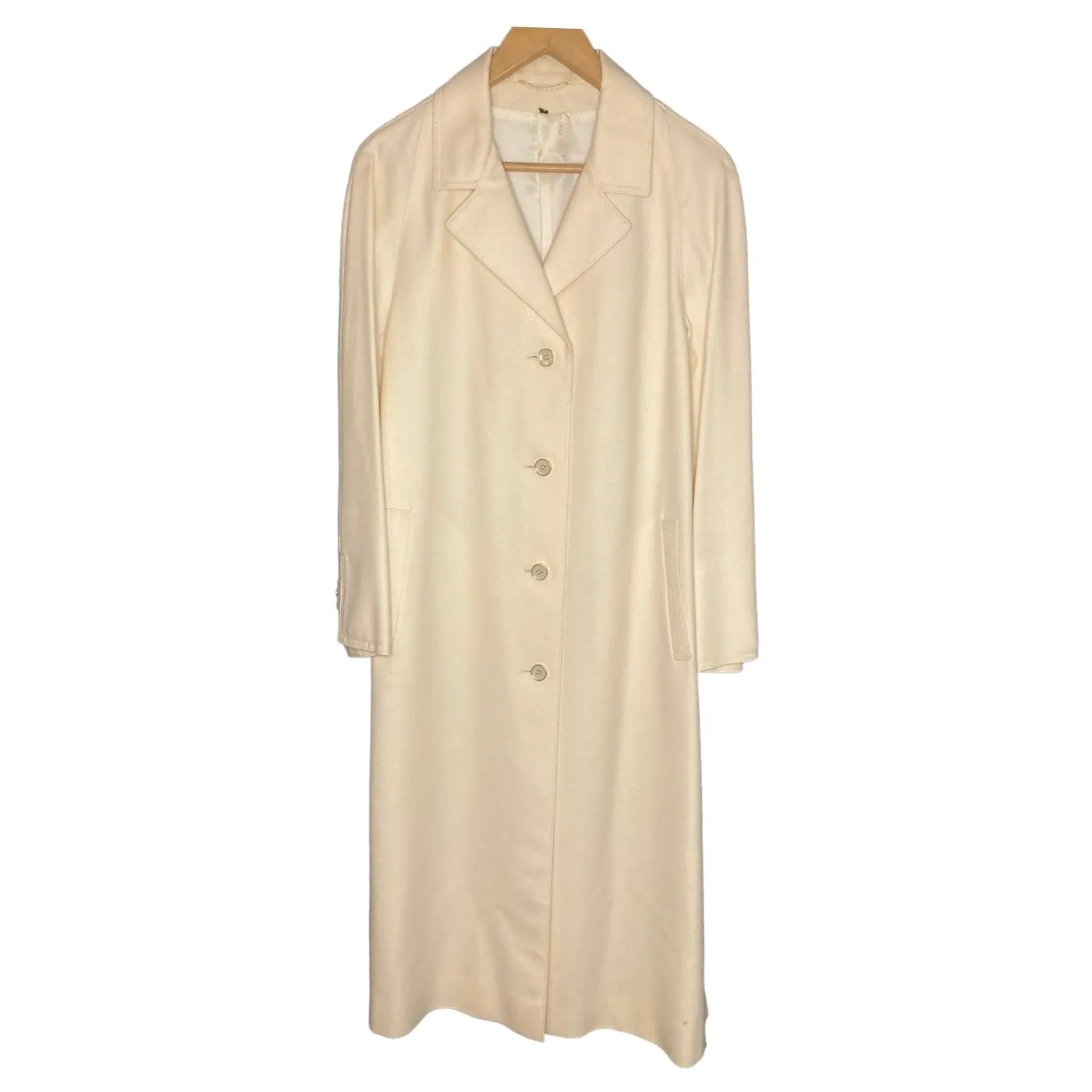 Admyra Wool Cream Long Sleeved Coat UK Size 12