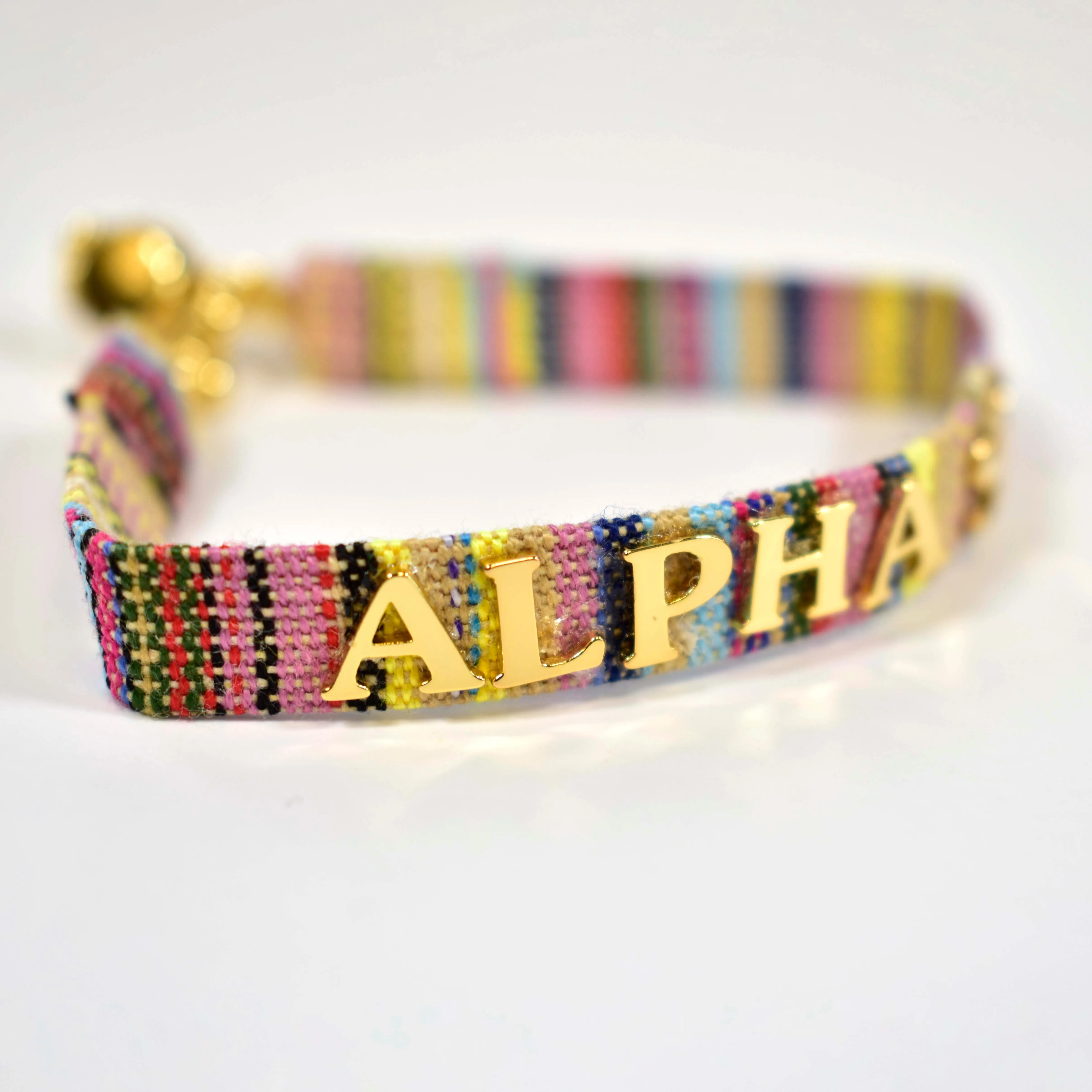 Alpha Epsilon Phi Woven Bracelet, Multi-Color Design