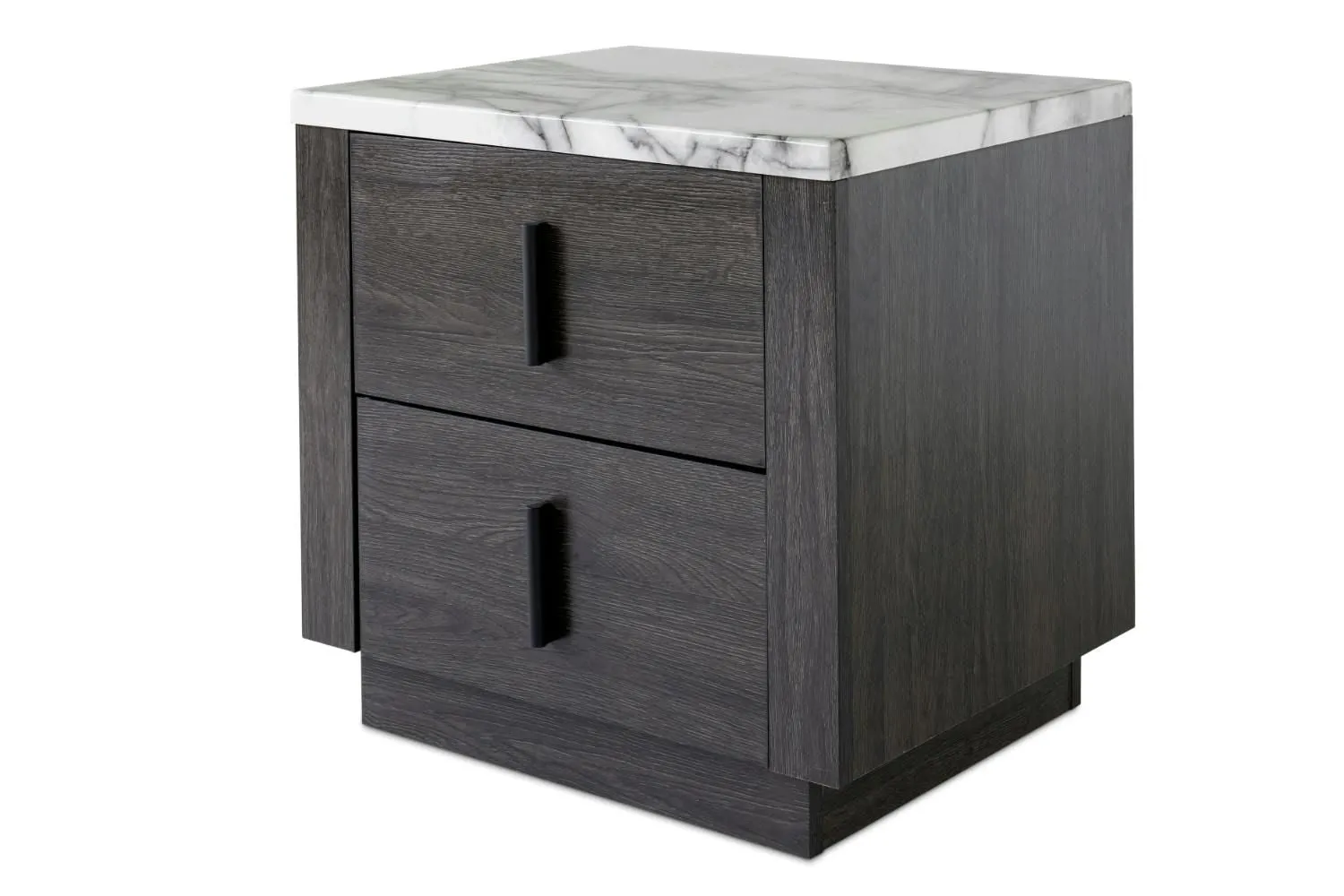 Aspen Bedside Locker | Marble Effect Top | 2 Drawer