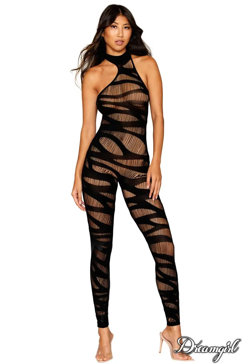 Asymmetric Slash Bodystocking