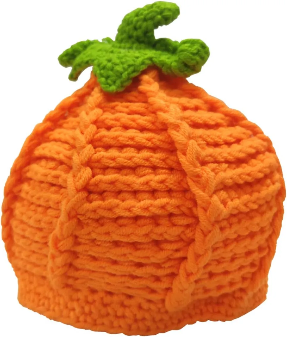 Baby Boys' and Girls' Knitted Beanie Hat for Thanksgiving, Christmas, and Halloween Photo Opportunities