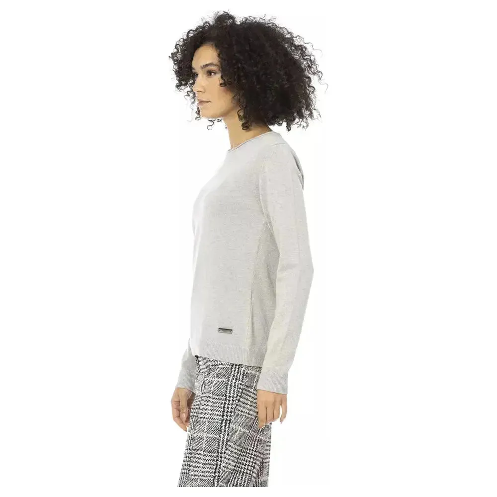 Baldinini Trend Gray Wool Women Sweater