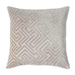 Barcelona Silver Velvet Large Cushion (55cm x 55cm)