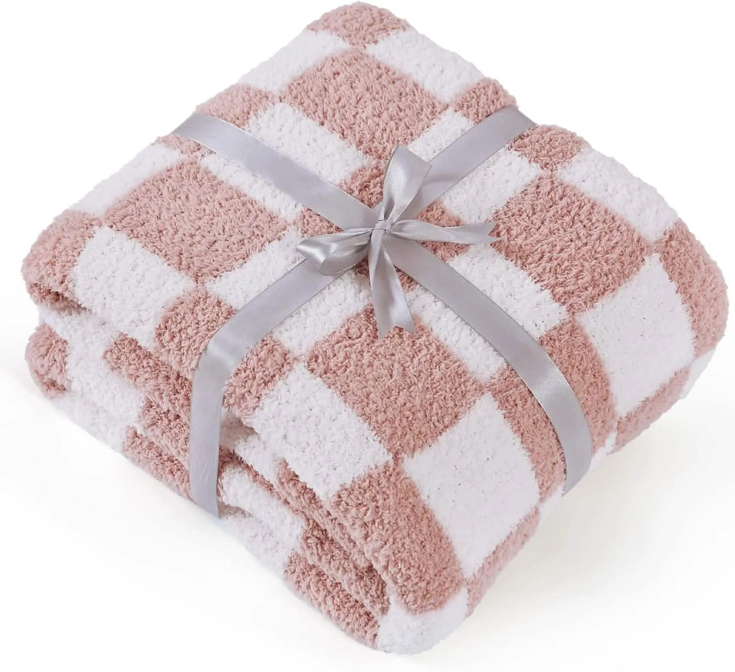 Bedsure Fluffy Fuzzy Plush Knit Throw Blanket