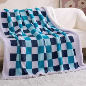 Bedsure Printed Throw Sherpa Blanket lavender