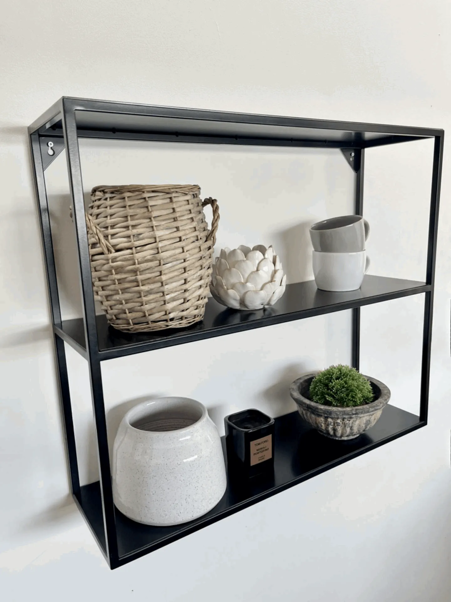 Black Metal Wall Shelf Large