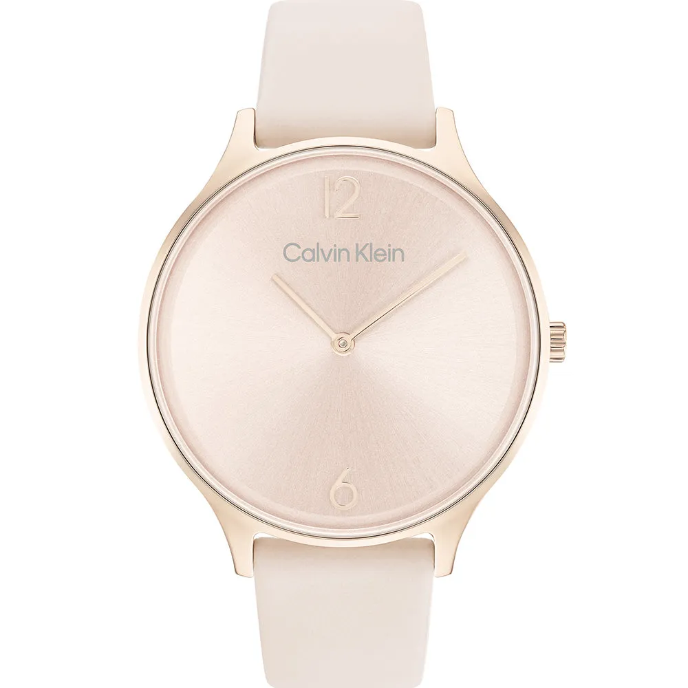 Calvin Klein 25200009 Timeless Pink Leather Womens Watch