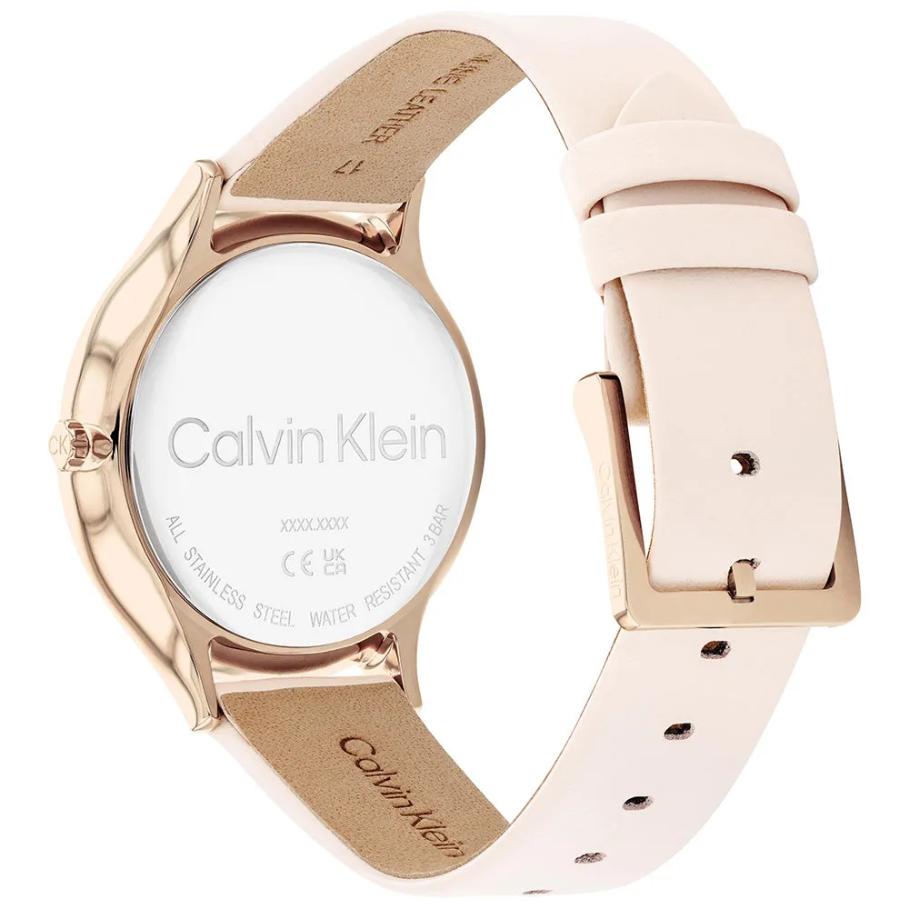 Calvin Klein 25200009 Timeless Pink Leather Womens Watch