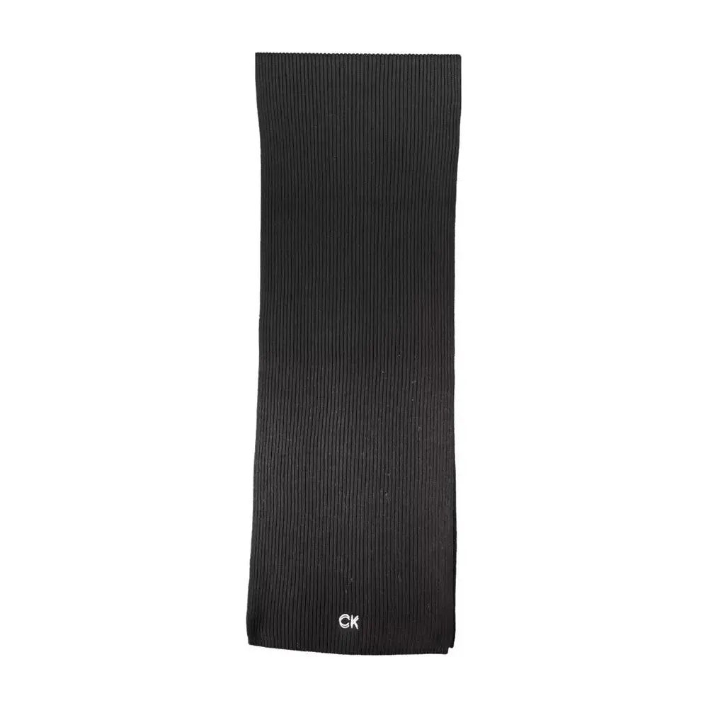 Calvin Klein Black Cotton Men Scarf