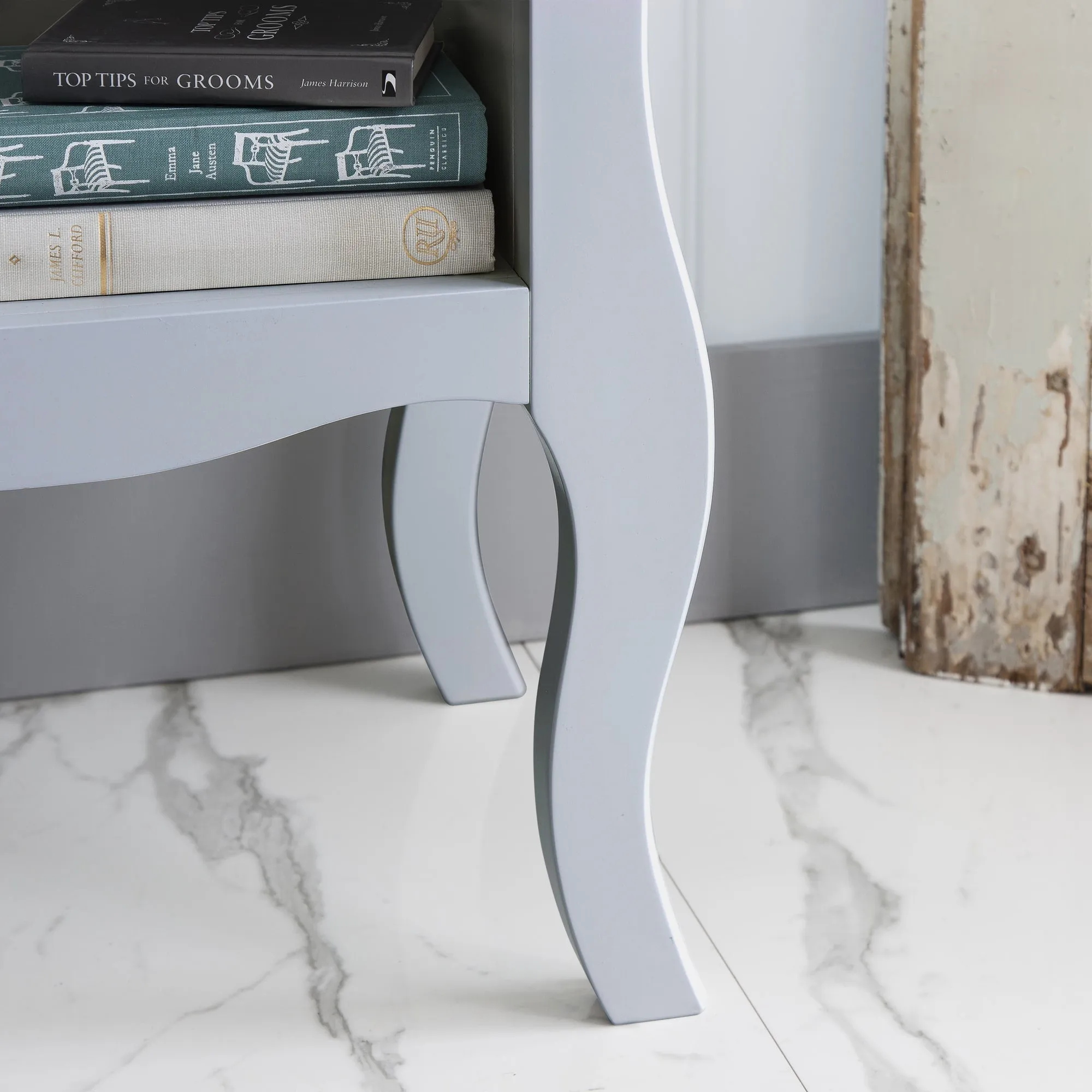 Camille Bedside Table 1 Drawer in Silk Grey