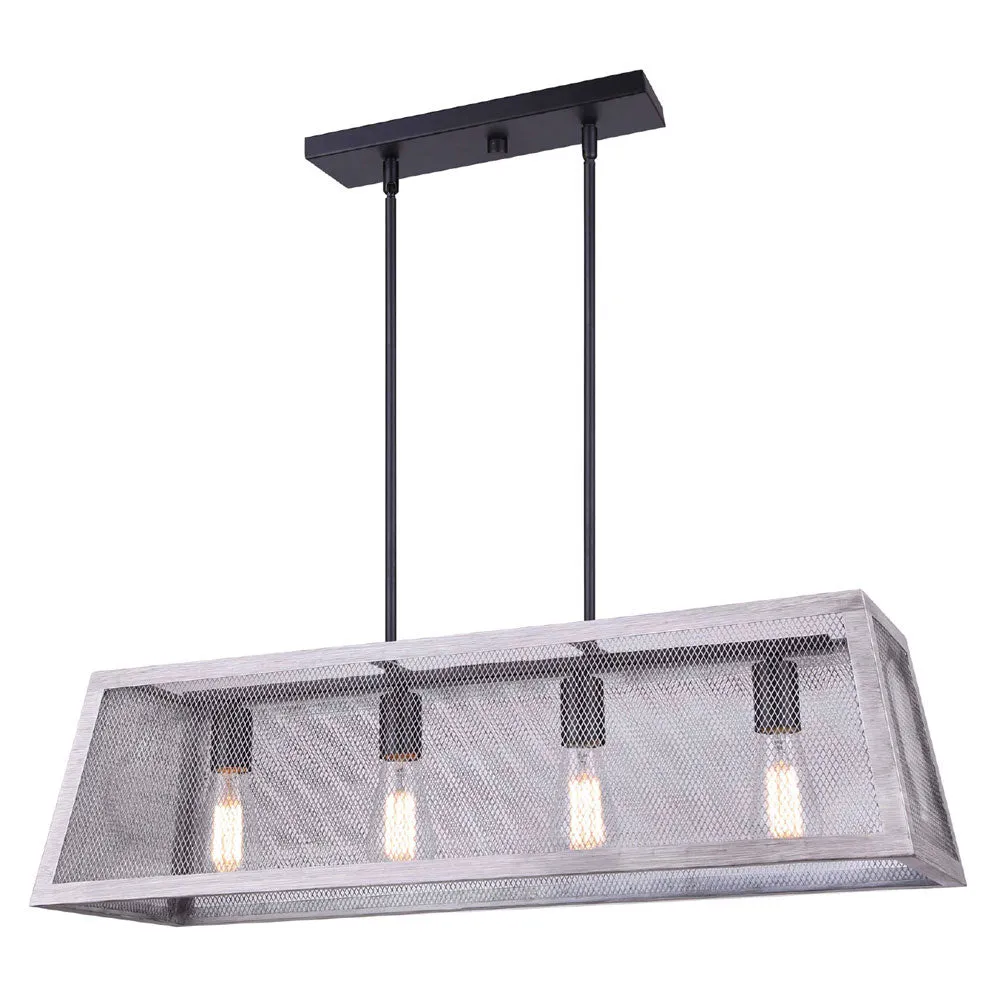 Canarm ICH1065A04BBG30 Nora 30" Farmhouse Linear Chandelier