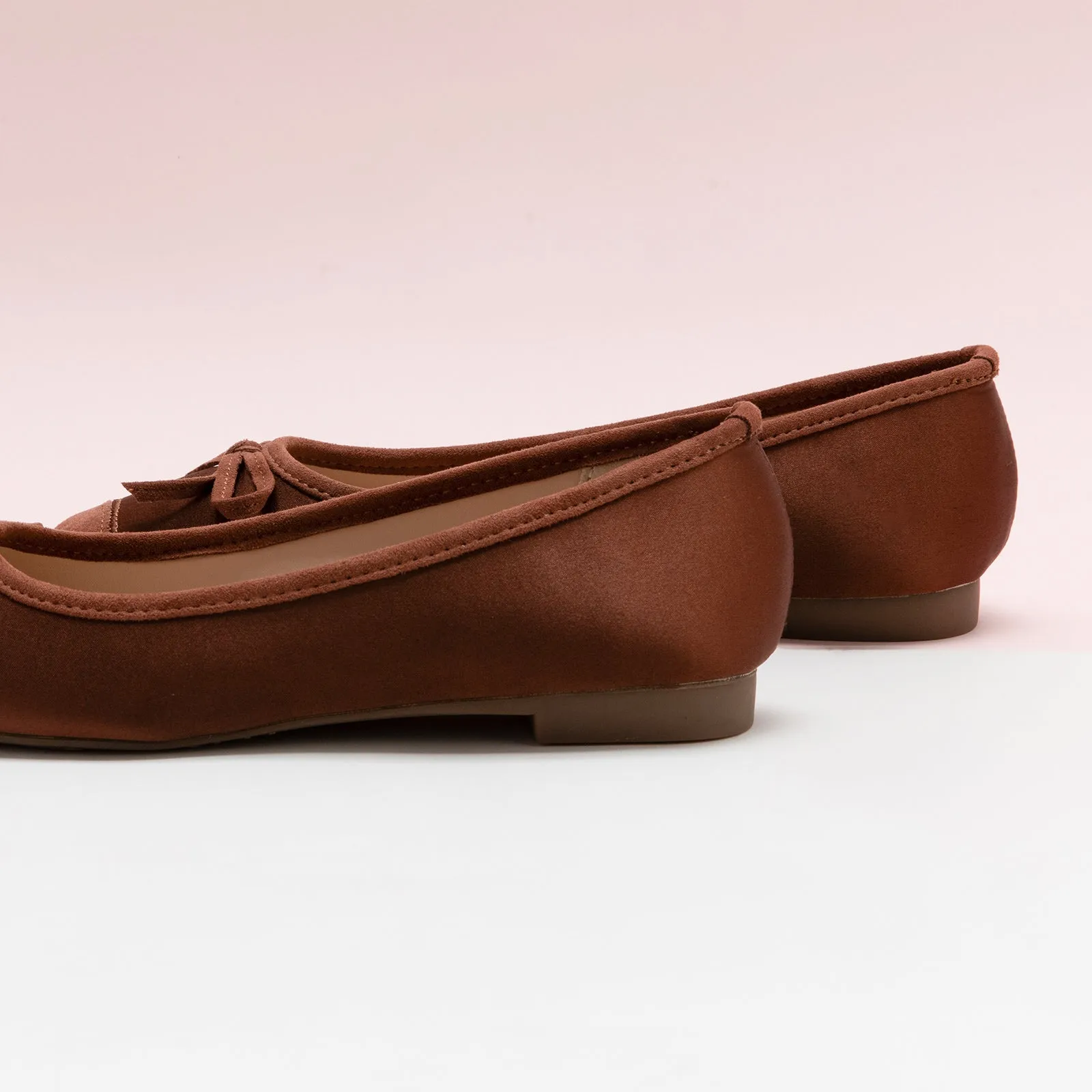 Cap-Toe Silk Ballet Flats (Elena)