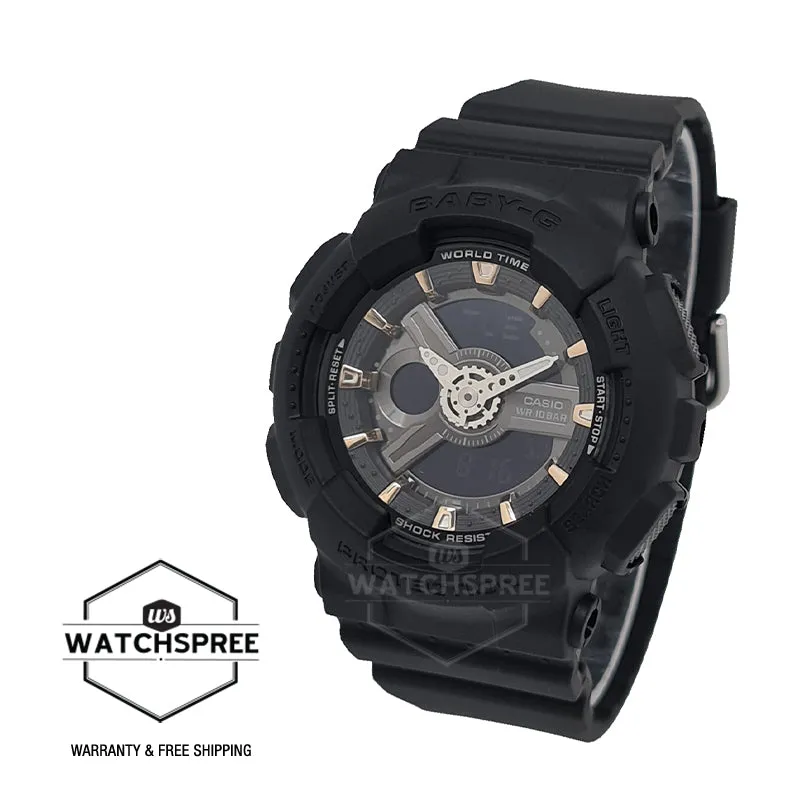 Casio Baby-G BA-110 Series Black Matte Resin Band Watch BA110GA-1A BA-110GA-1A / BA110XGA-1A BA-110XGA-1A