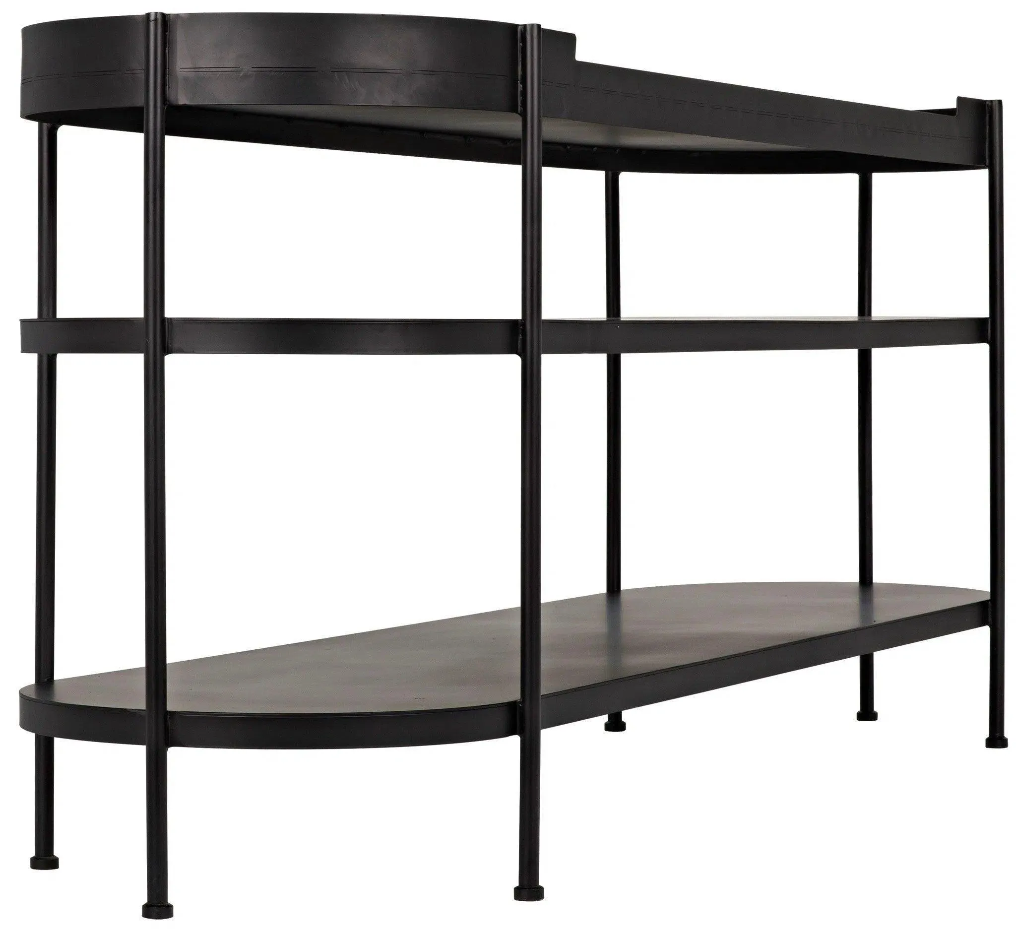 Cassio Black Steel Geometric Console Table