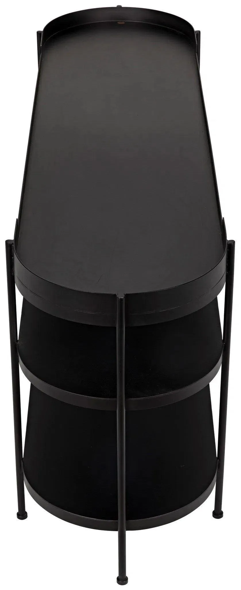 Cassio Black Steel Geometric Console Table