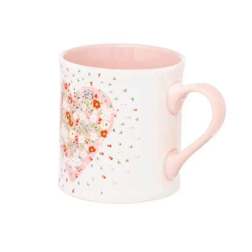 Cath Kidston Flower Burst Heart Mollie Mug