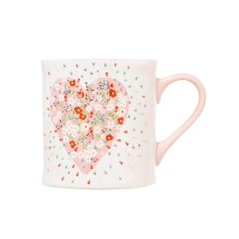 Cath Kidston Flower Burst Heart Mollie Mug