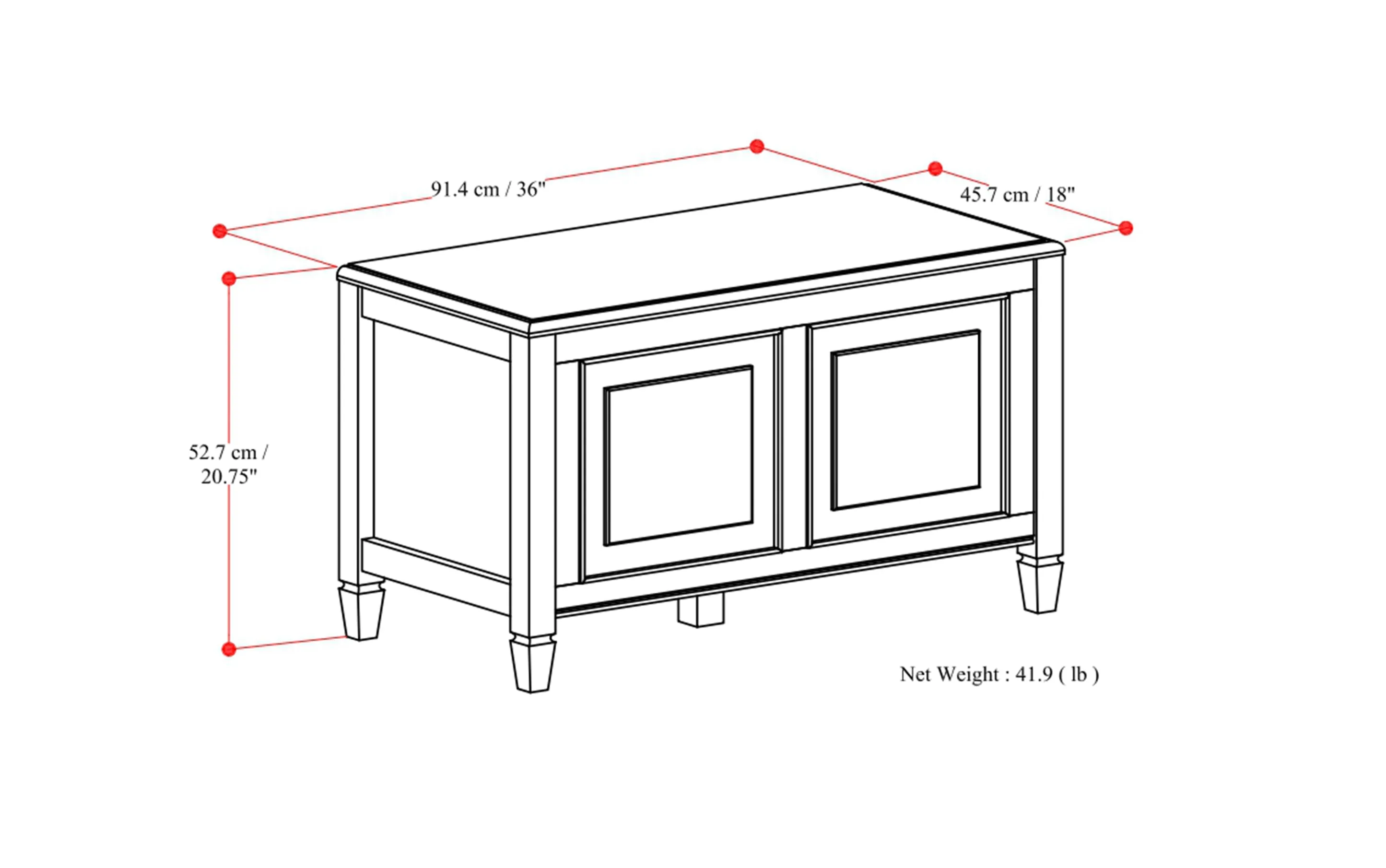 Connaught Small Storage Bench Trunk