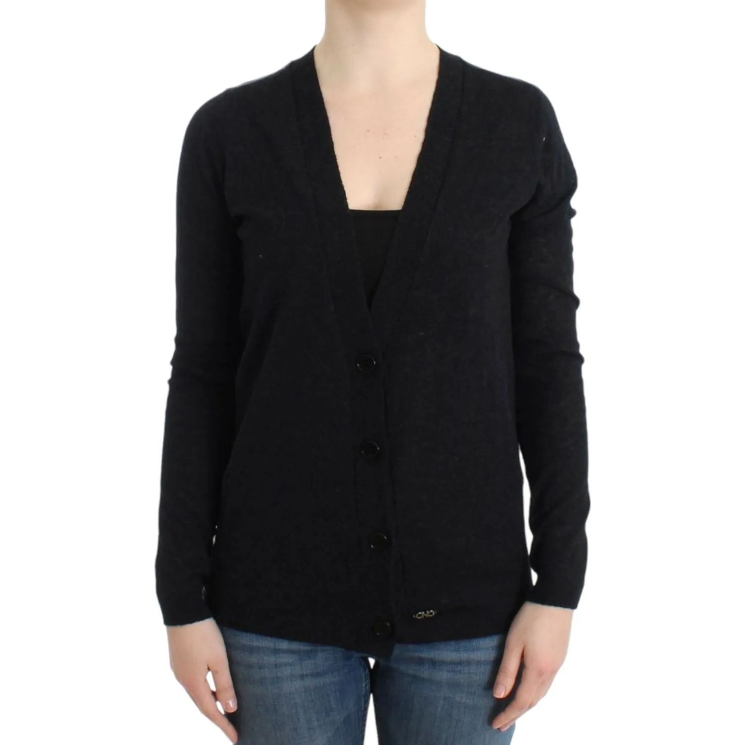 Costume National Elegant Deep V-neck Lightweight Cardigan