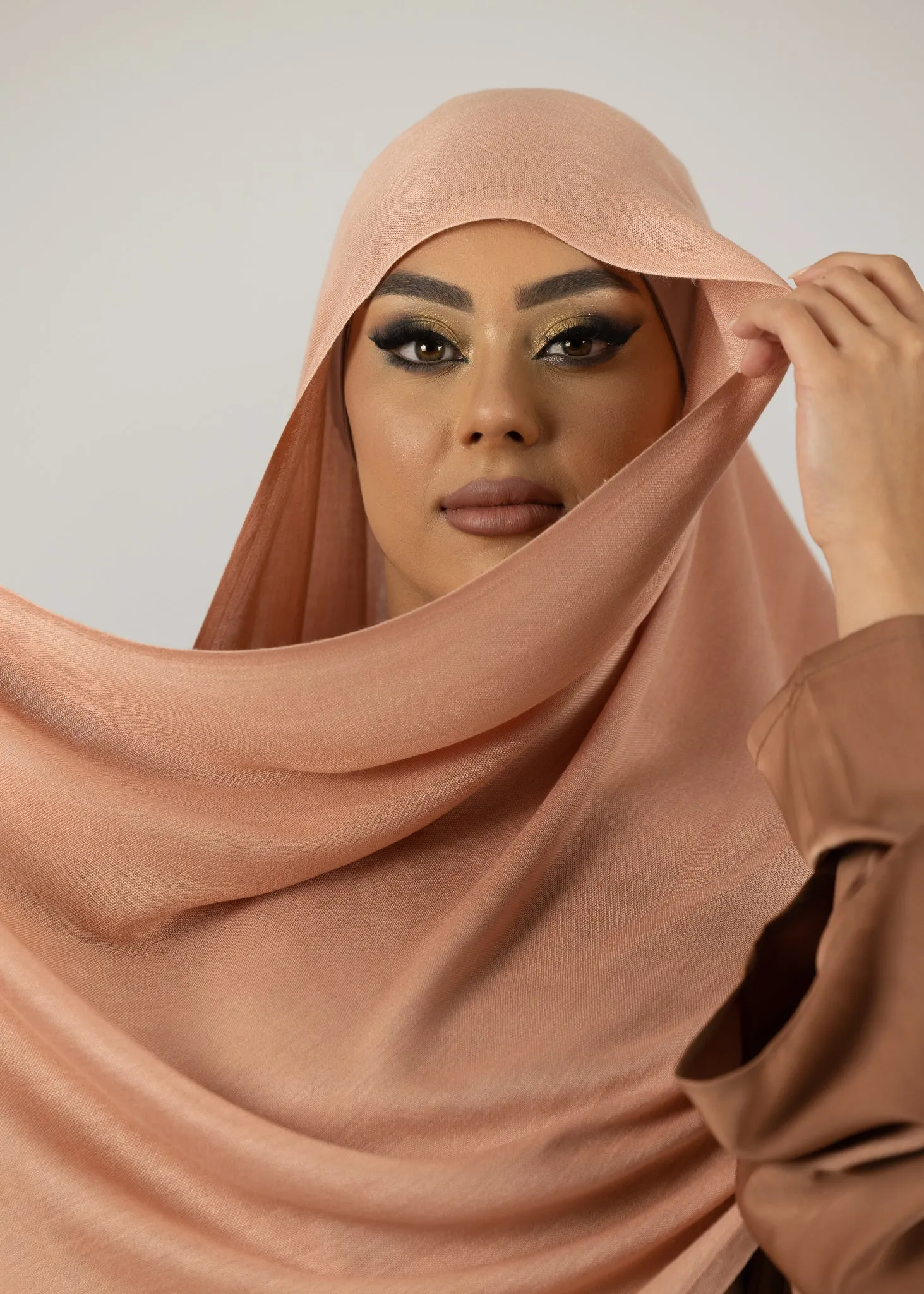 Cotton Tassleless Shawl - Shades of Pink