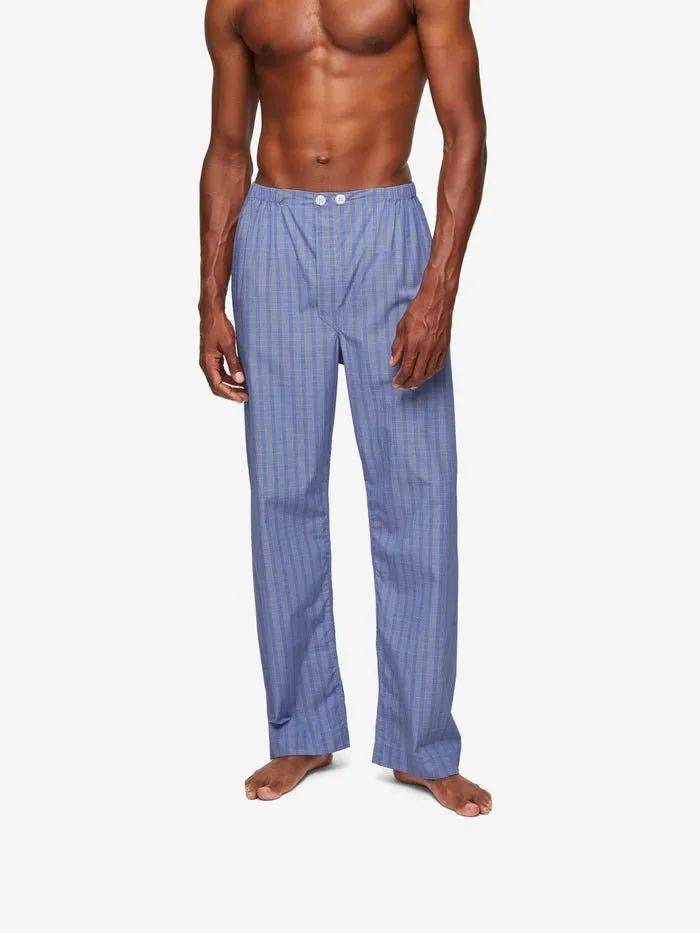 DEREK ROSE Felsted Cotton Blue Pyjamas  BLUE