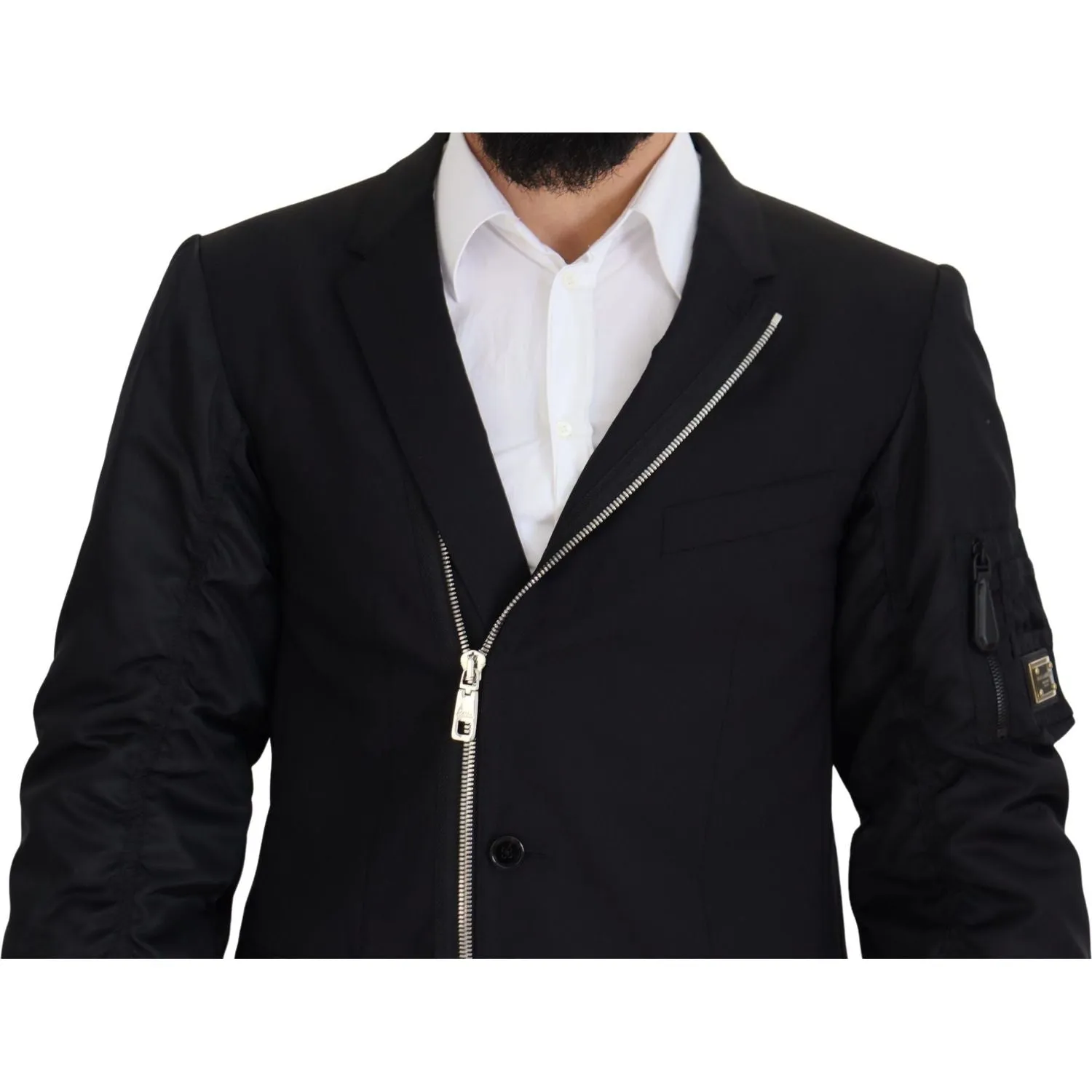 Dolce & Gabbana Elegant Black Virgin Wool Jacket