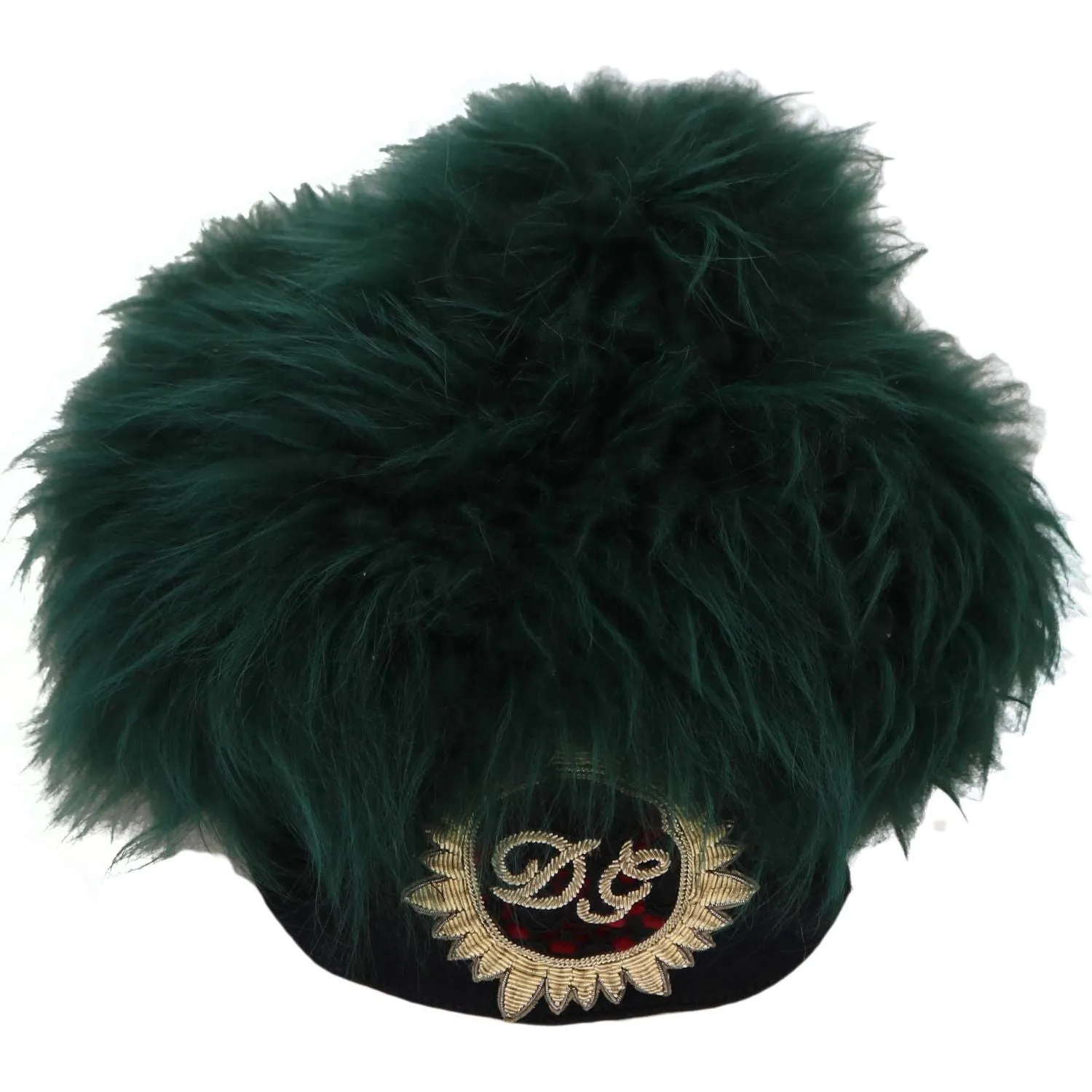 Dolce & Gabbana Elegant Emerald Cashmere Cloche Cap