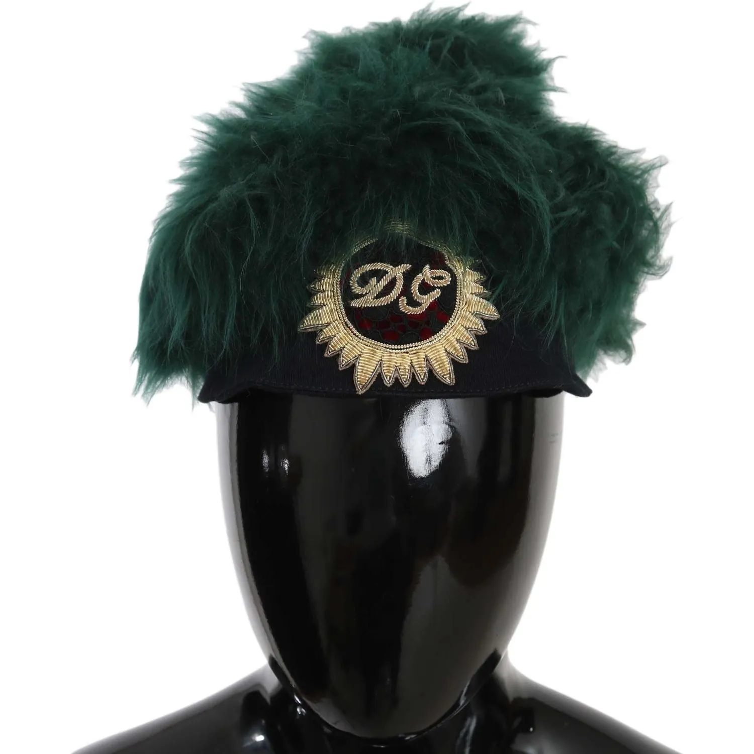 Dolce & Gabbana Elegant Emerald Cashmere Cloche Cap