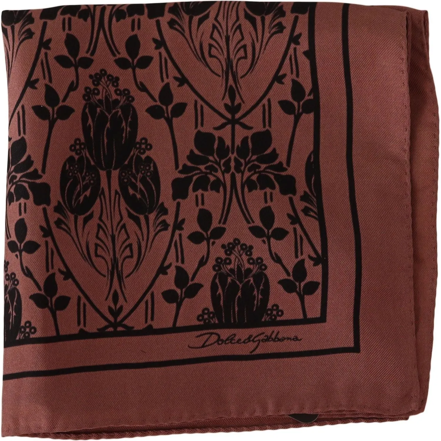 Dolce & Gabbana Elegant Floral Silk Pocket Square