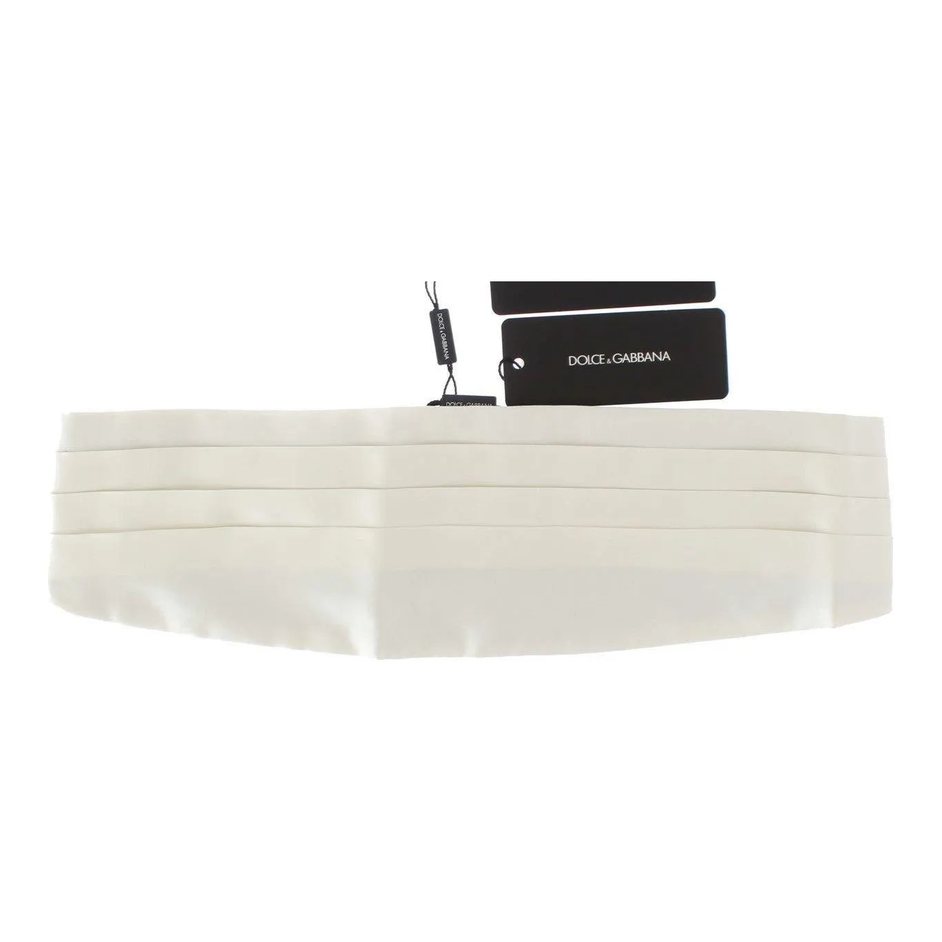 Dolce & Gabbana Exclusive White Silk Cummerbund