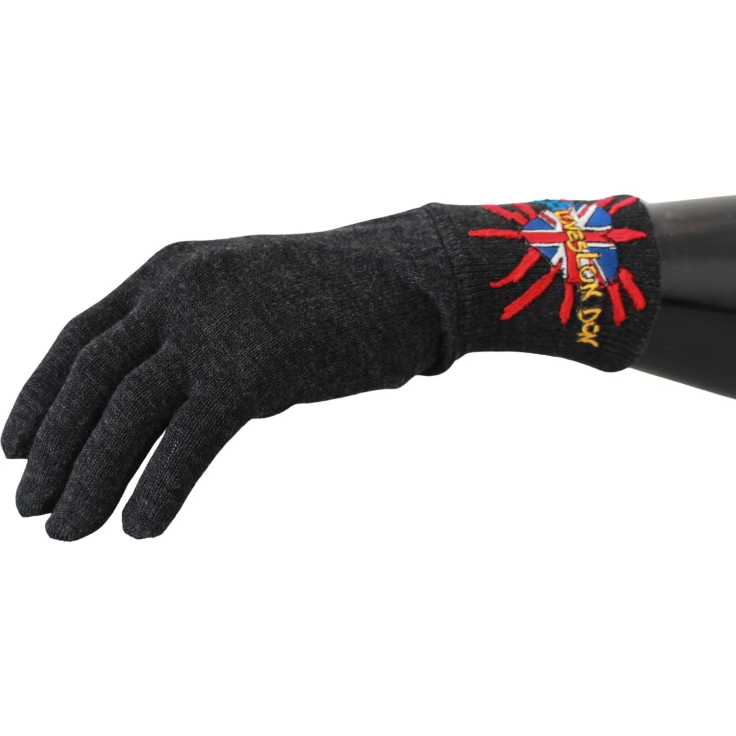 Dolce & Gabbana Gray Virgin Wool Unisex Gloves