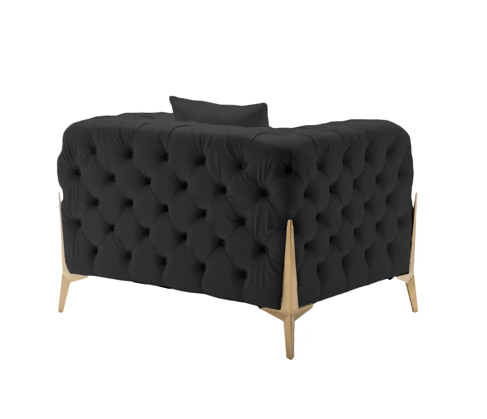 Empire Chair - Black Velvet Fabric