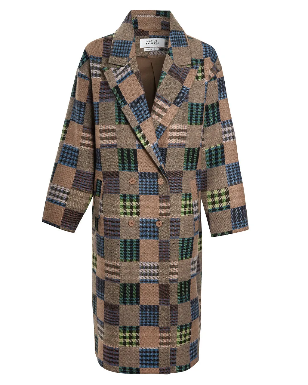 Emrys Patchwork Long-Line Coat