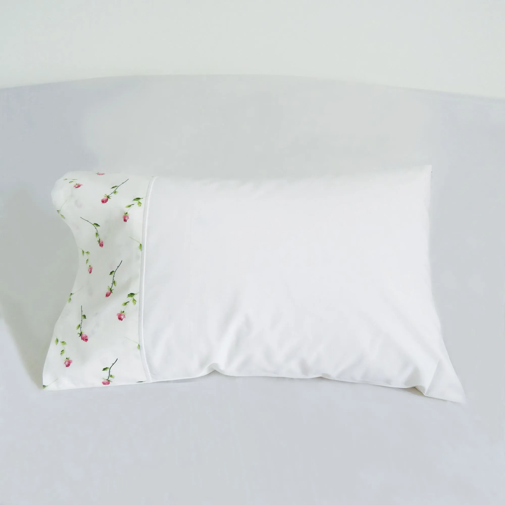 English Rose Cotton Boudoir Cushion Cover