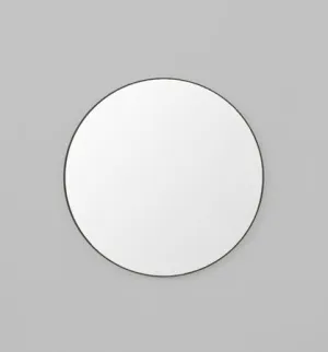 FLYNN ROUND MIRROR, BLACK