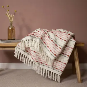 Furn Dhadit Stripe Throw - Blush