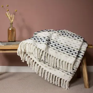 Furn Dhadit Stripe Throw - Grey