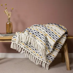 Furn Dhadit Stripe Throw - Ochre