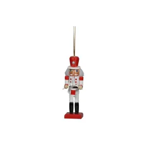 Gala Nutcracker Ornament Red & White 13cm