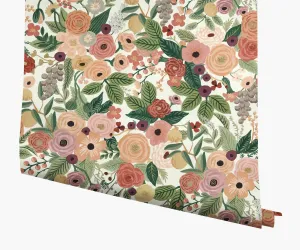 Garden Party Wallpaper - Burgundy Multi