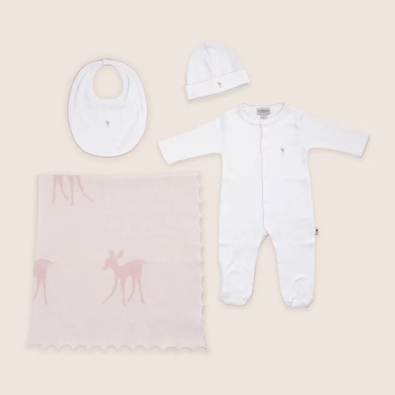 G.H.Hurt & Son Baby Fawn Gift Set - Pink