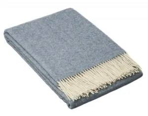 Hampton Throw - Merino Wool Blend - Blue