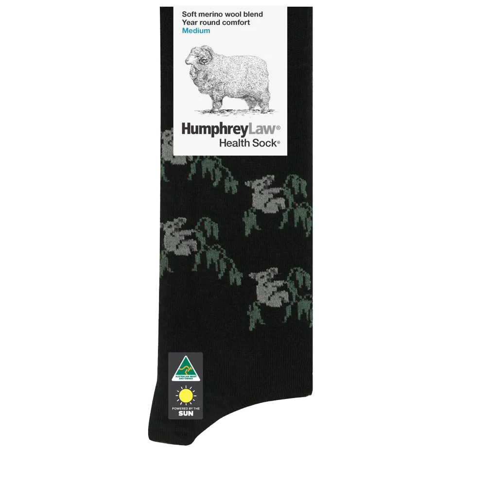 Humphrey Law Tourist Sock Koala - Black