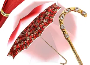 il Marchesato Red Flowered Umbrella