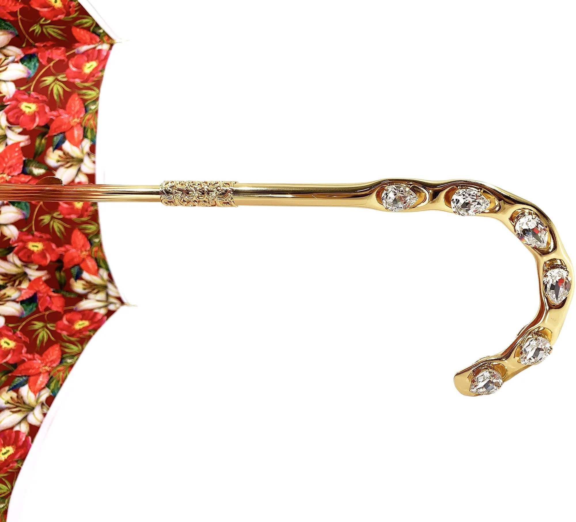 il Marchesato Red Flowered Umbrella